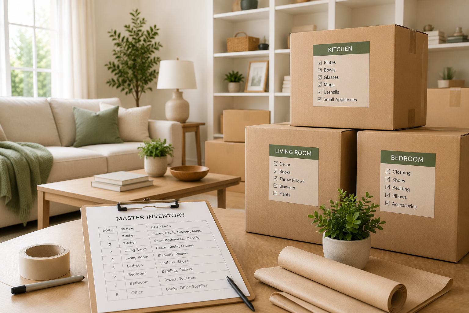 moving services by professional organizer
